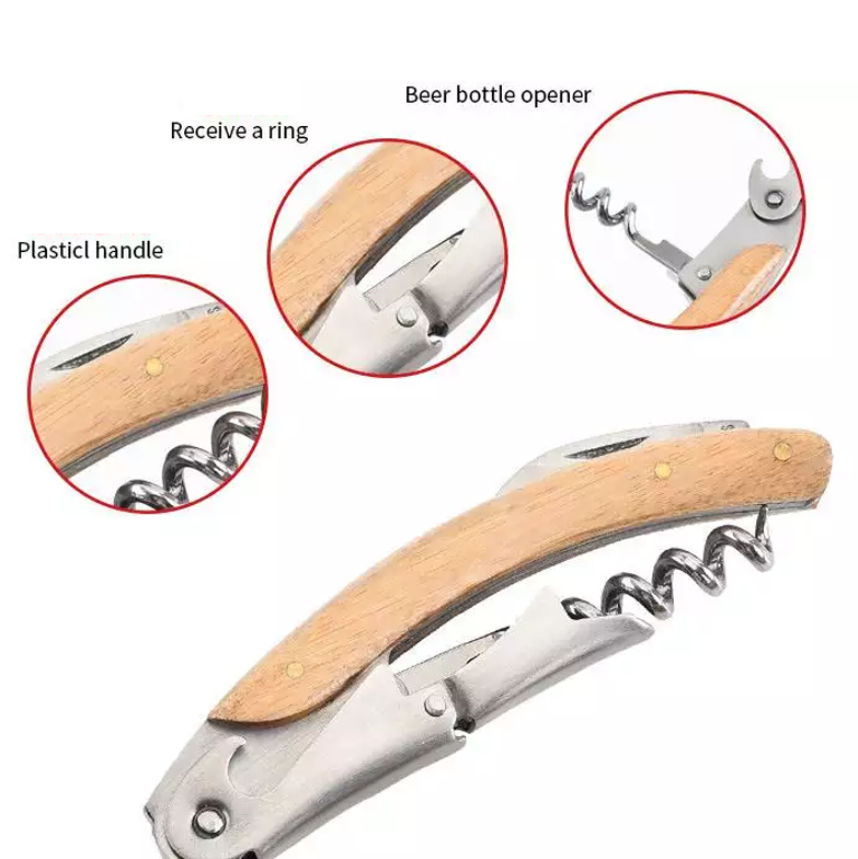 Professional Corkscrew Wine Bottle Opener,Bamboo - Image 2
