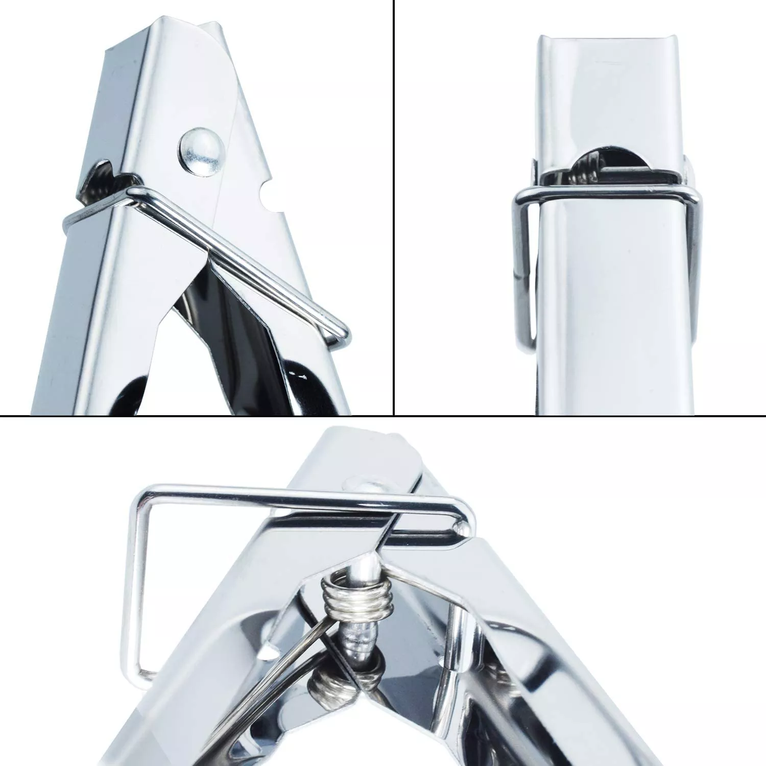 Stainless Steel Serving Tongs Metal Cooking Tongs with Scalloped Gripping Edge Kitchen Tongs - Image 2