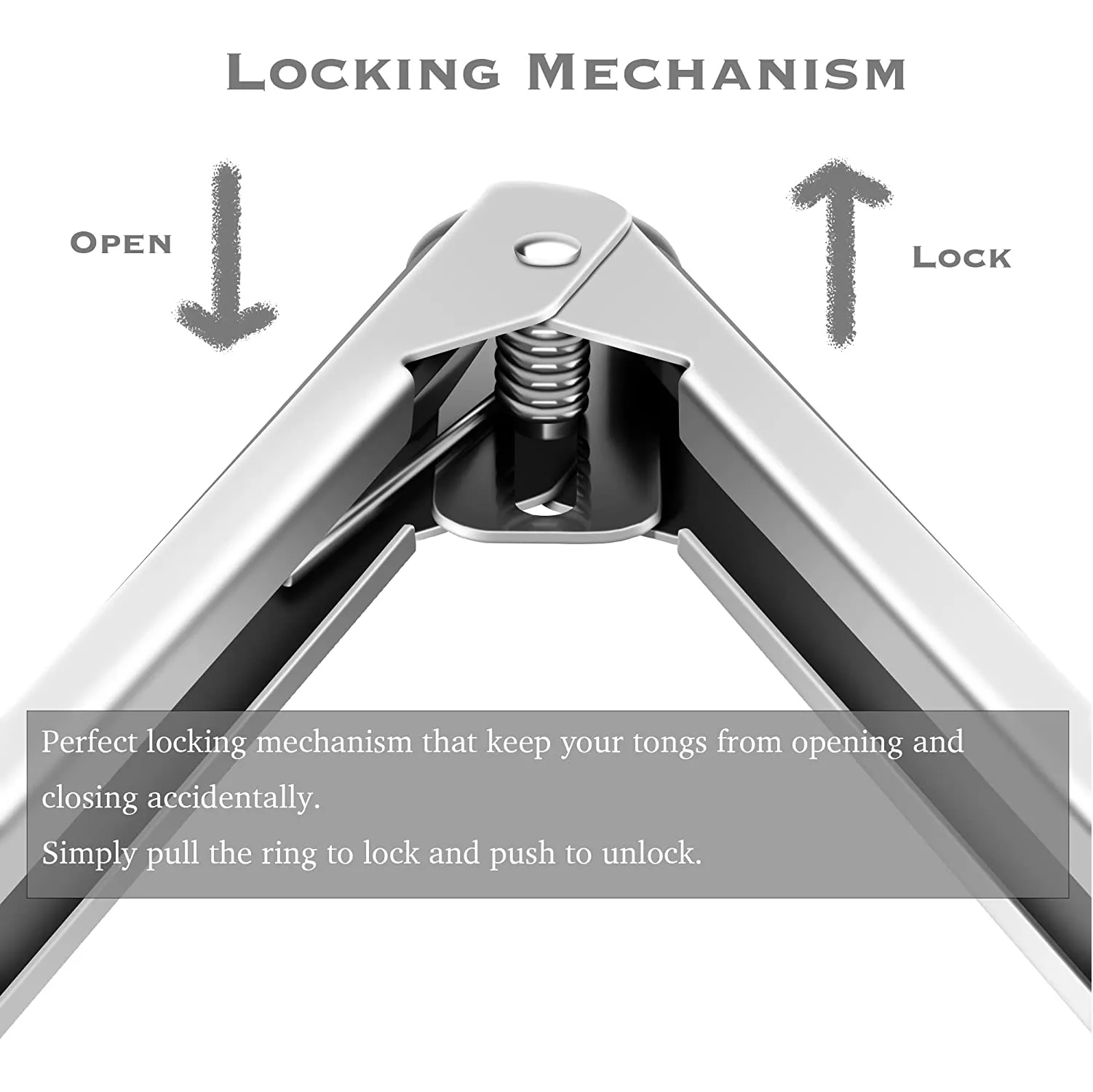 Black Kitchen Tongs, Premium Silicone BPA Free Non-Stick Stainless Steel BBQ Cooking Grilling Locking Food Tongs - Image 3