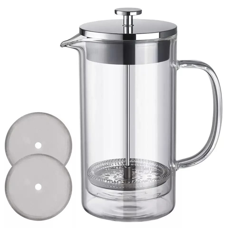 Modern Tea Pot Hand Filter Coffee Plunger French Coffee Press Stainless Steel - Image 3