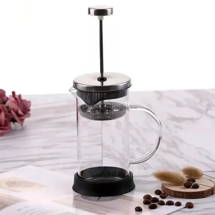 Eco-Friendly Coffee Filter System Glass And Stainless Steel French Press Coffee Maker - Image 5