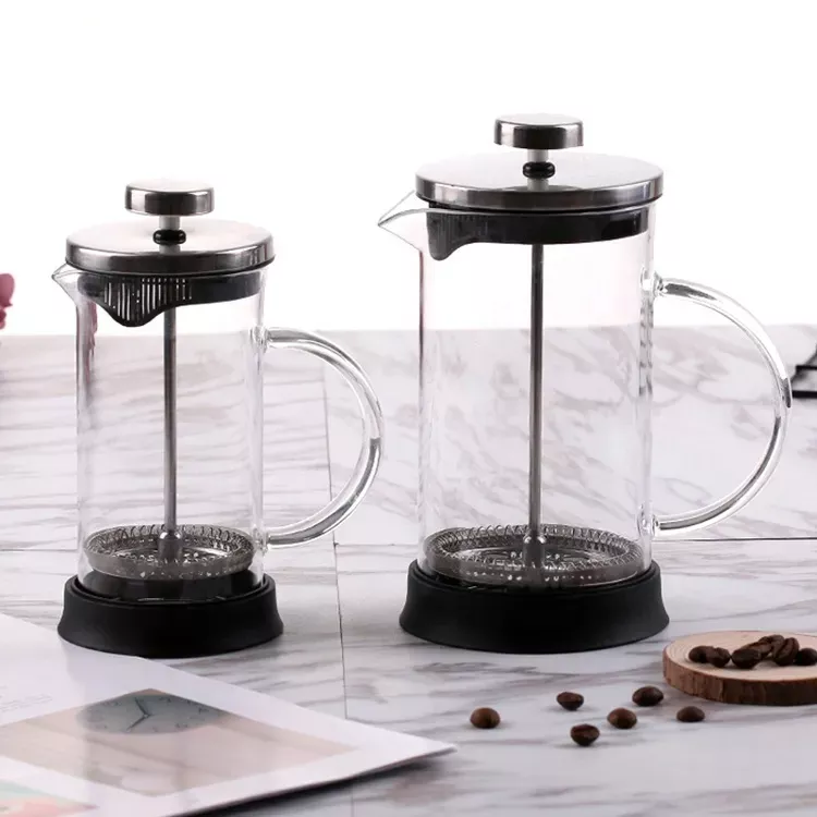 Eco-Friendly Coffee Filter System Glass And Stainless Steel French Press Coffee Maker - Image 6